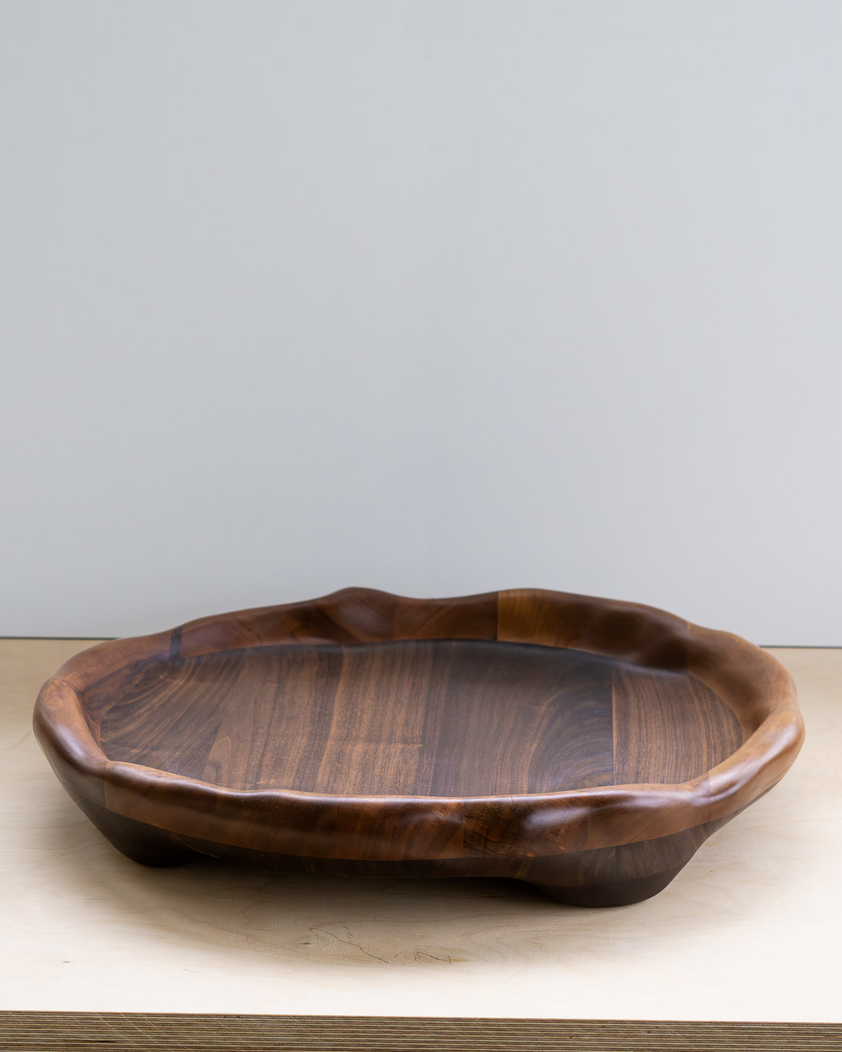 serving tray in walnut