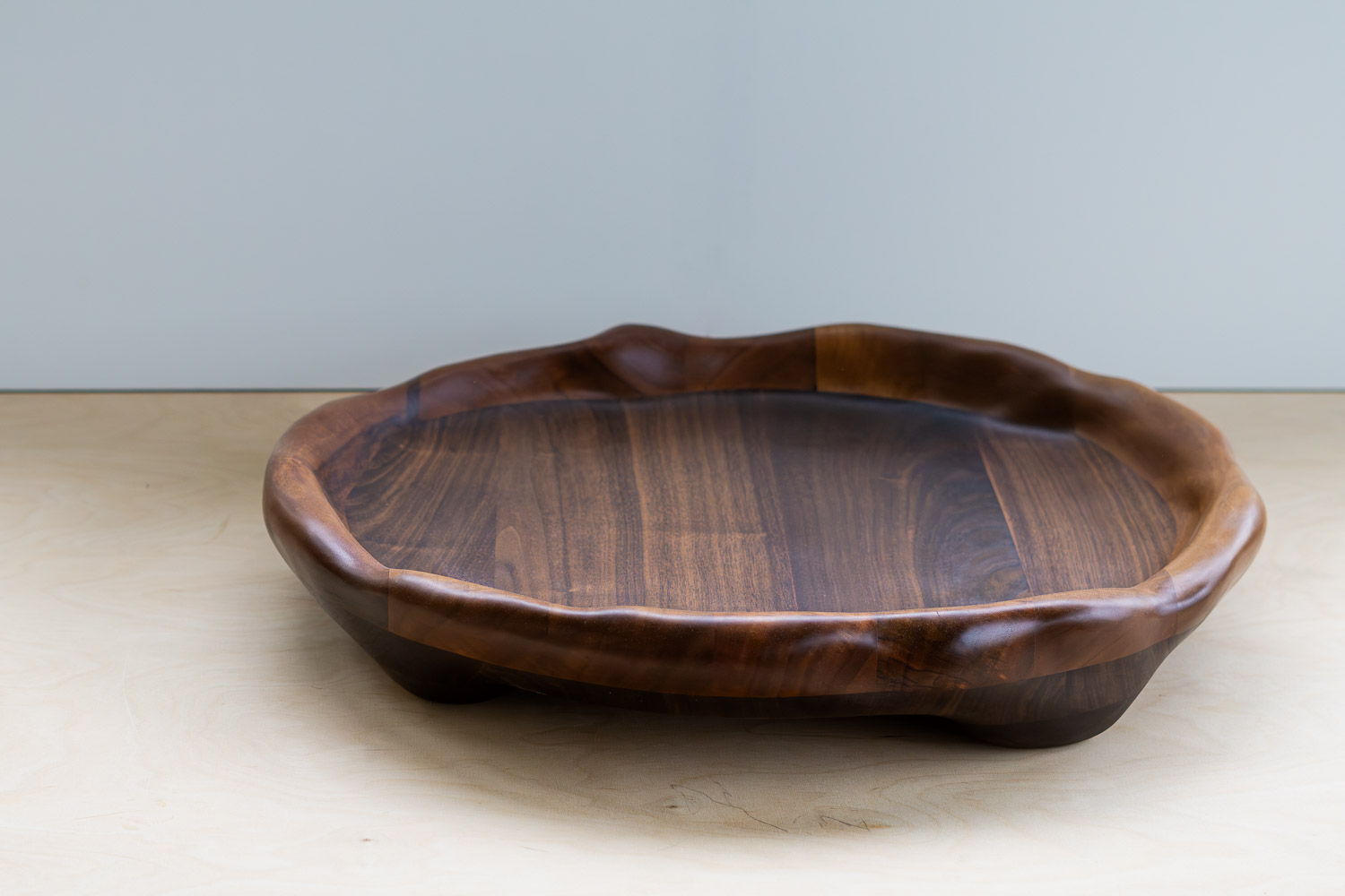 serving tray in walnut