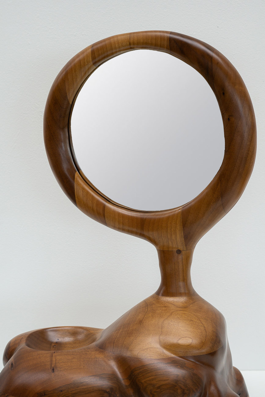 sculpture with a mirror