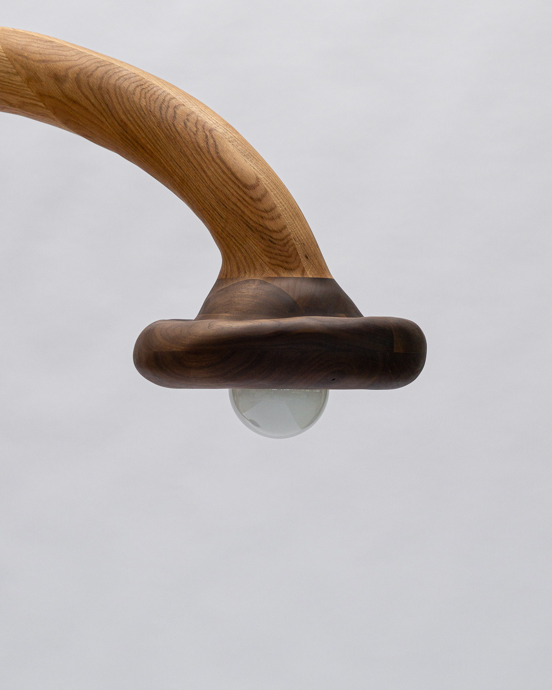 big floor lamp made from wood