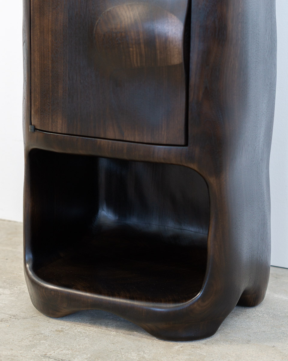 Vanity with sink in walnut