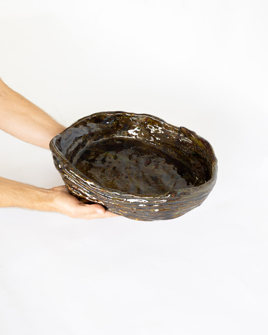 ceramics bowl by knysch dark green