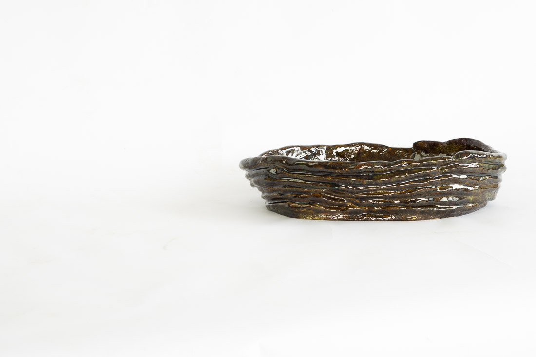 ceramics bowl by knysch dark green