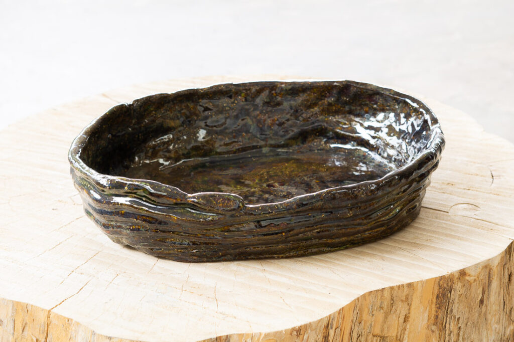 ceramics bowl by knysch dark green