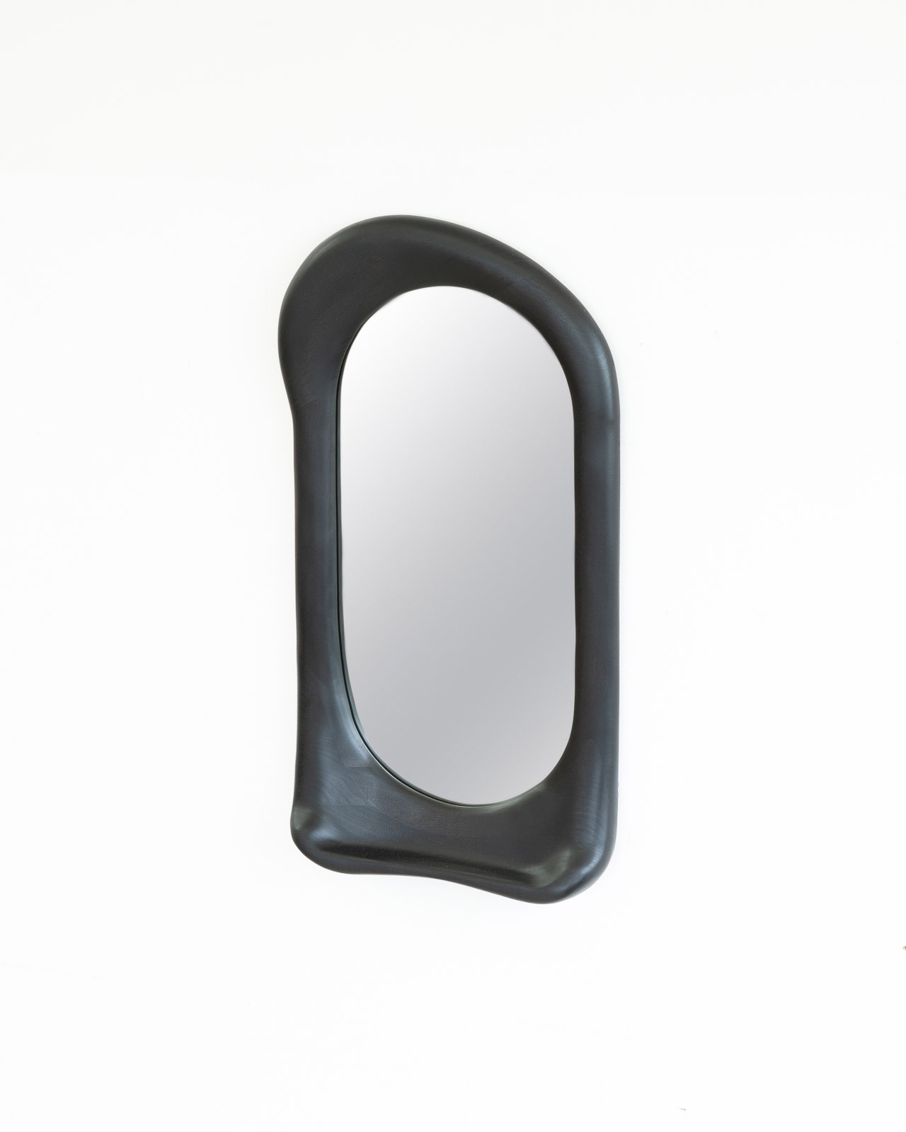 mirror with shelf black walnut
