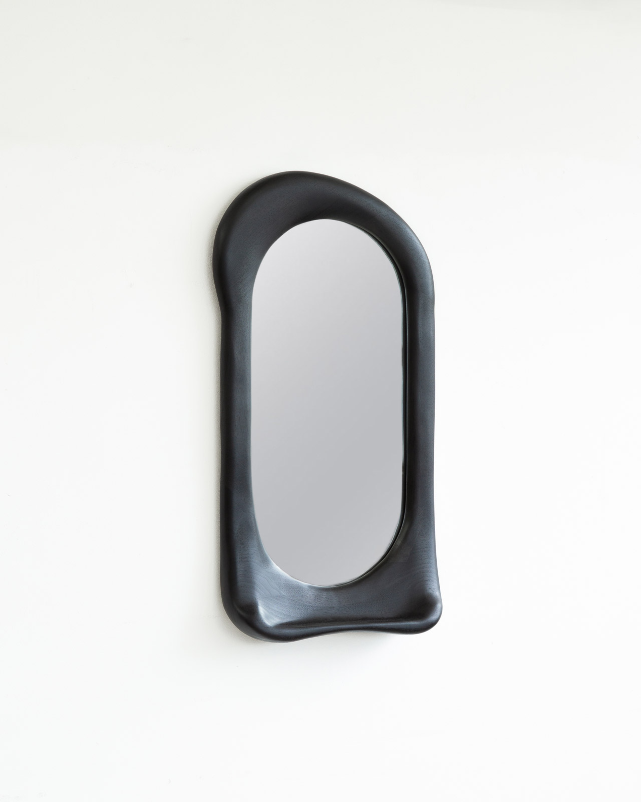mirror with shelf black walnut