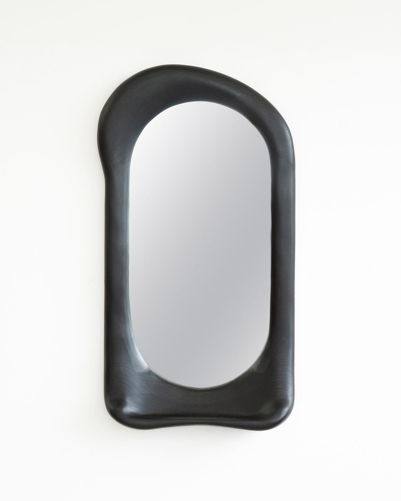mirror with shelf black walnut