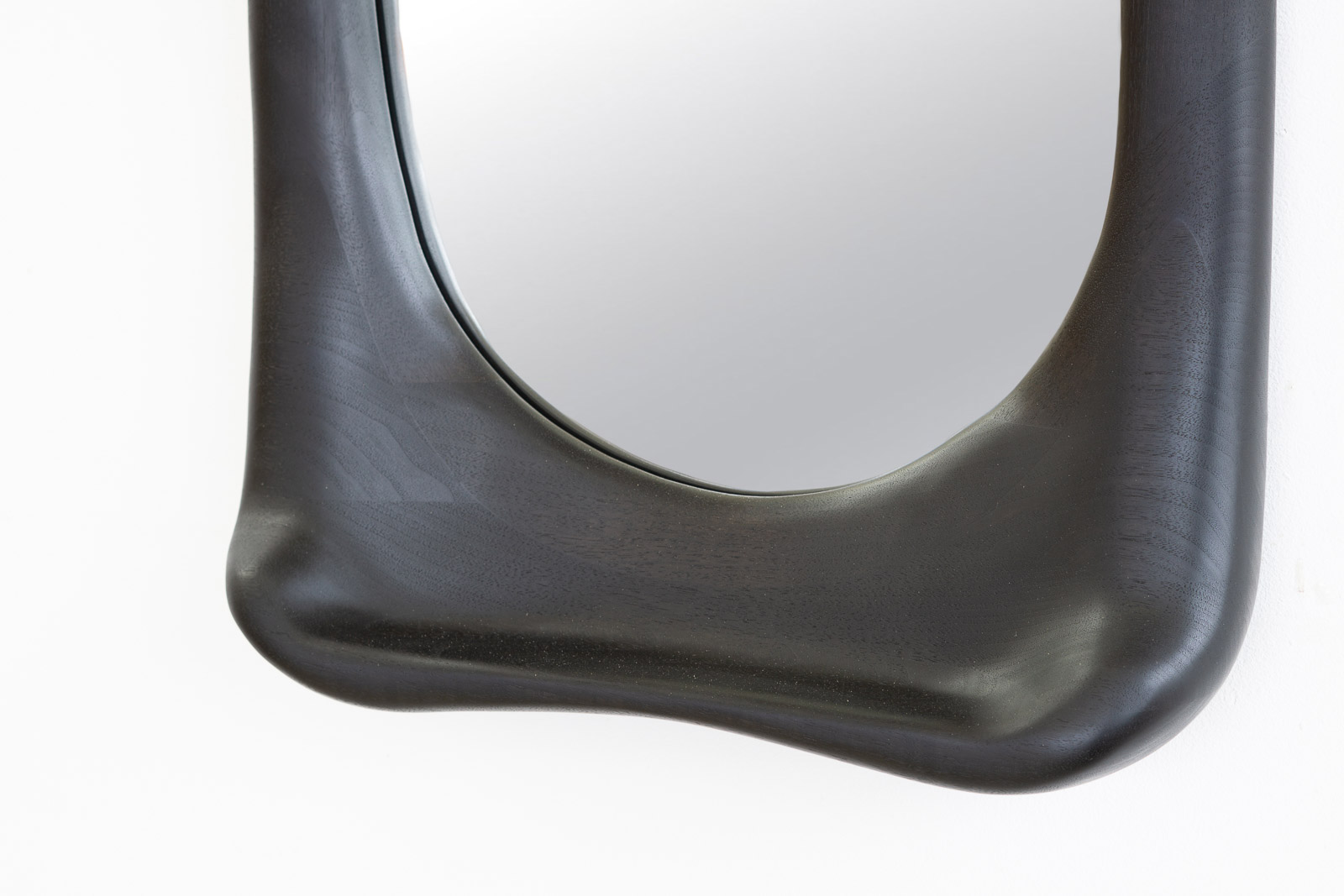 mirror with shelf black walnut